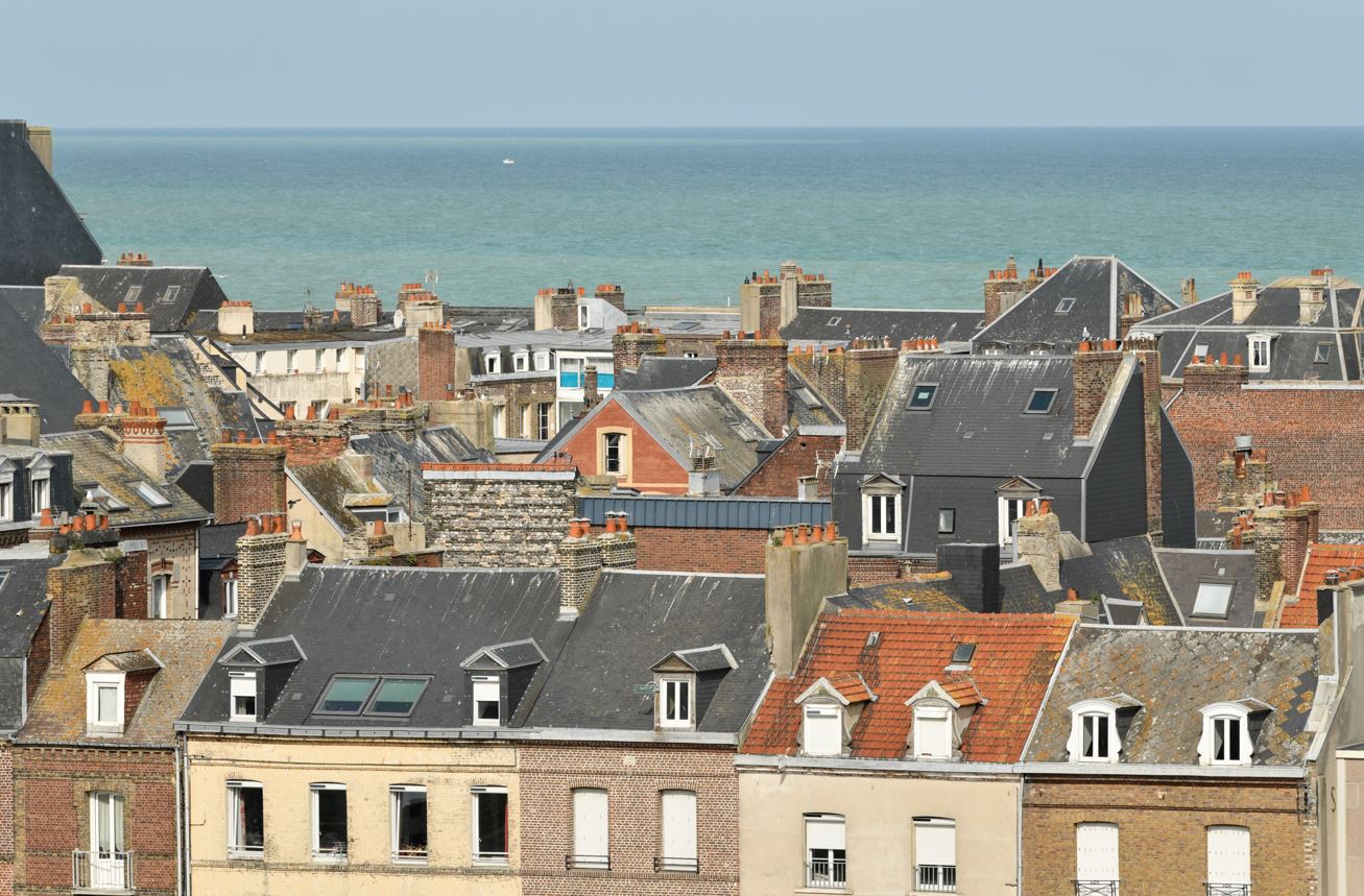 les toits de la ville de dieppe